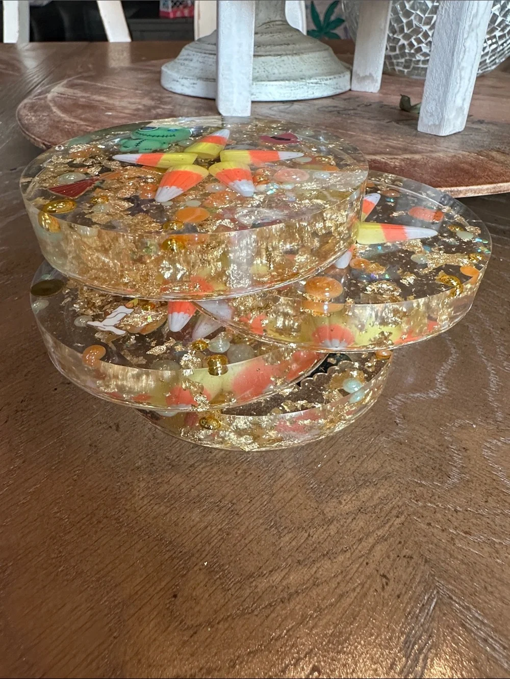 Handmade resin Halloween coasters (4)